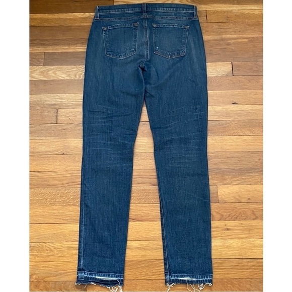 J Brand Ellis Mid Rise Distressed Skinny Jean in Villain Blue 28 - Picture 3 of 9
